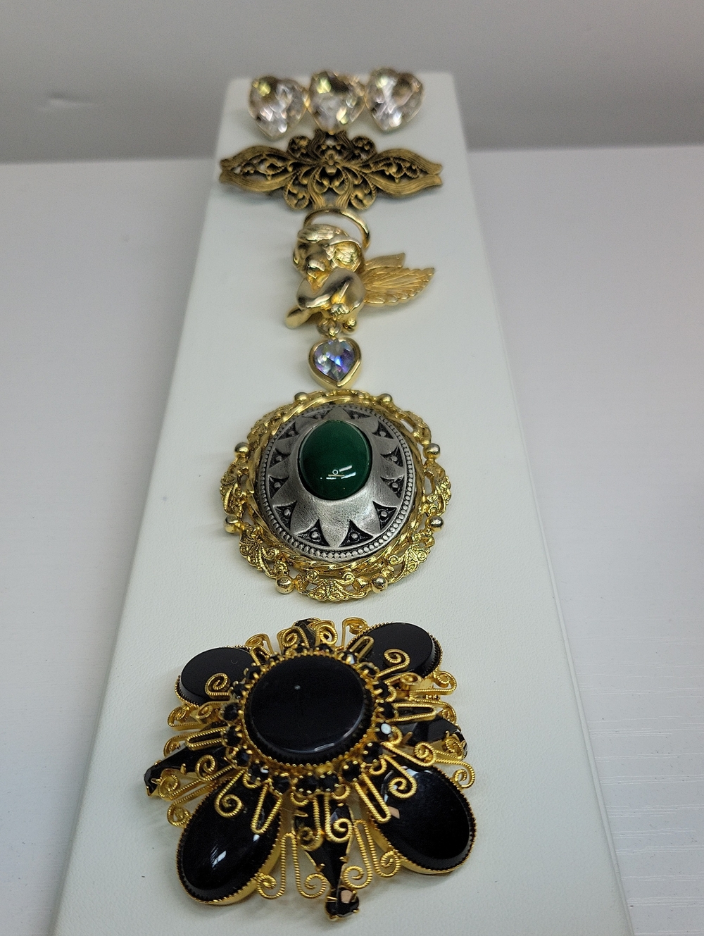 Vintage Gold Tone Brooch Bundle